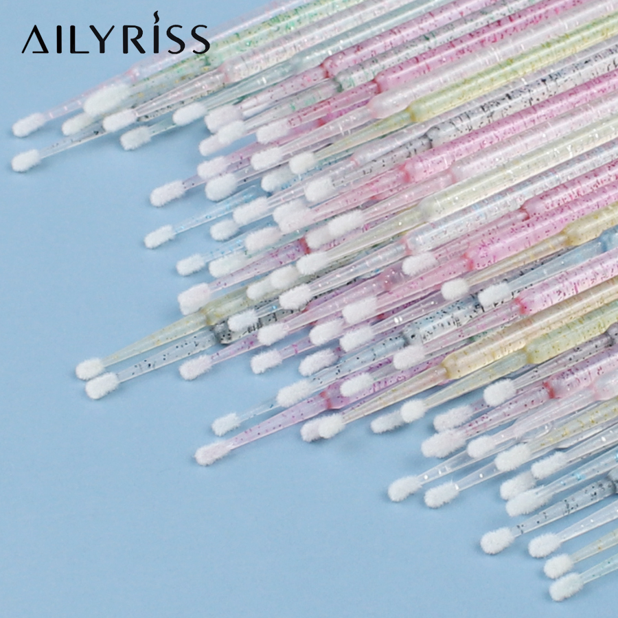 Eyelash Extension Removal - Einweg-Wimpernbürsten, Tupfer, 100 Stück, Mikrobürsten, Wimpernverlängerungswerkzeuge,