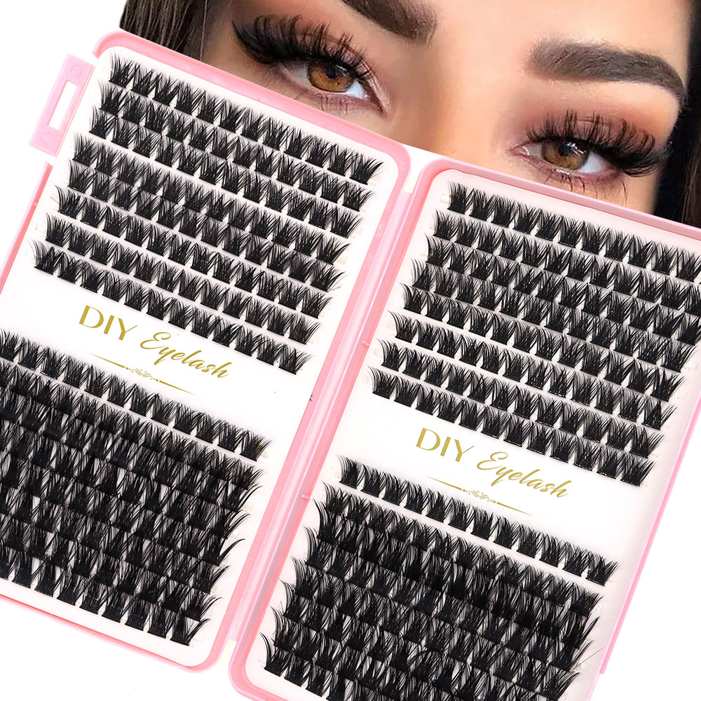 Eyelash Extension Home Service - DIY Home Wimpernverlängerungsset 384, Cluster aus