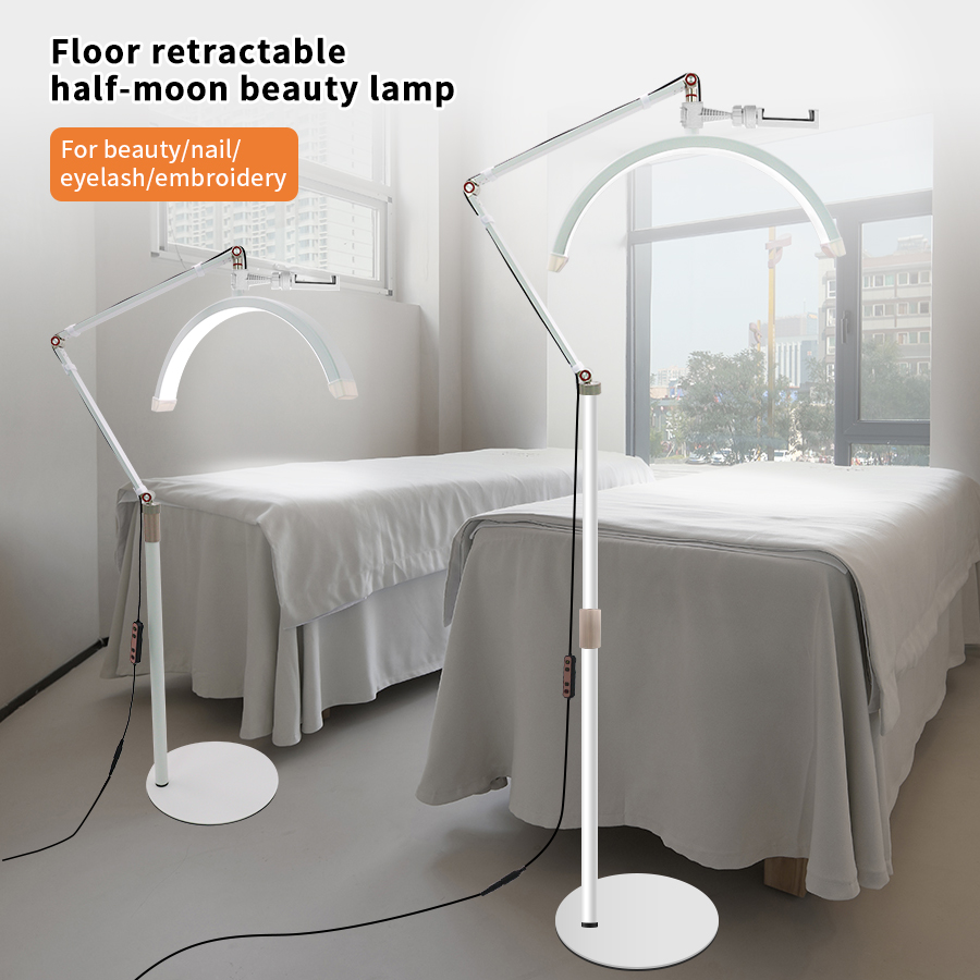 Eyelash Extension No 10 - Moderne 20W LED-Mondlampe, LED-Halbmond-Schönheitslampe, Ringförmige Bodenlampe
