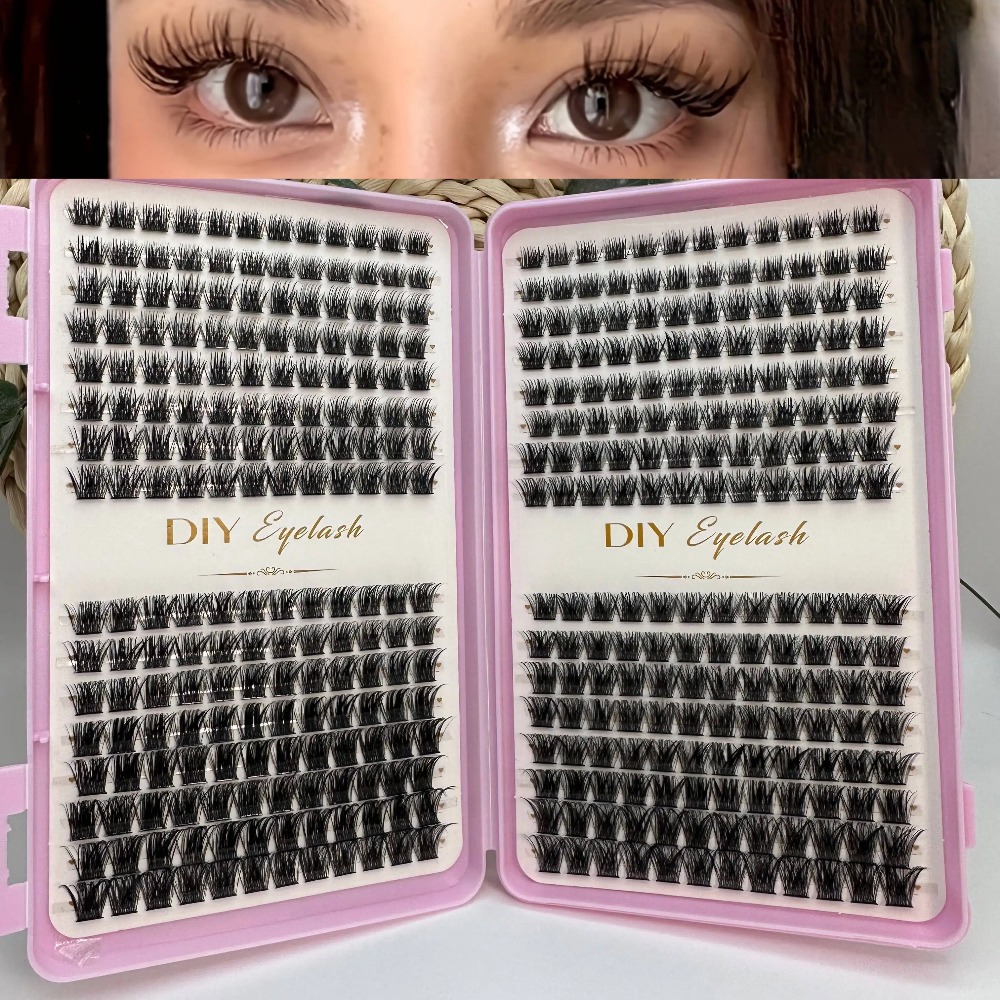 Eyelash Extension Home Service - 384 Stück Einzelwimpern Wimpernbuch Wimpernverlängerungen Falsche