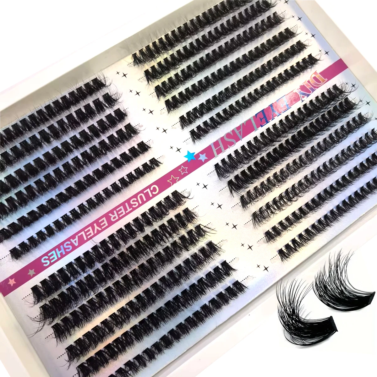 Eyelash Extension Home Service - AMSDCN 30P-100P Mix Flauschige Einzelwimpern-Cluster-Extensions, künstliche
