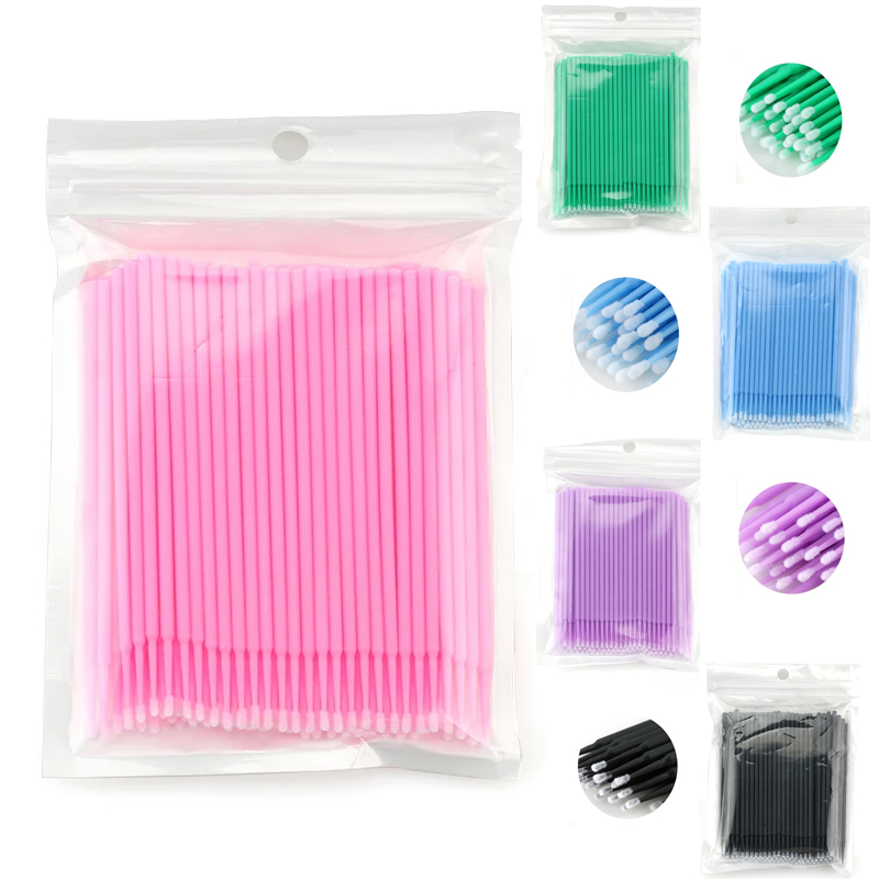 50/100PCS Einweg Micro Pinsel  – Eyelash Extension Removal Bewertung und Preis